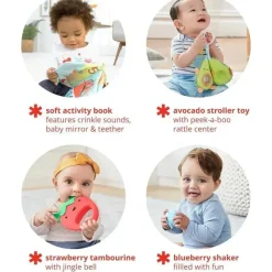 Skip Hop Gift For Toddler|Playtime Gift Set*- Baby Musical Toys Gift Set, Farmstand Fresh Picks, 3 Months+