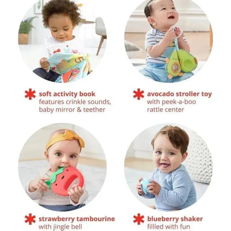 Skip Hop Gift For Toddler|Playtime Gift Set*- Baby Musical Toys Gift Set, Farmstand Fresh Picks, 3 Months+