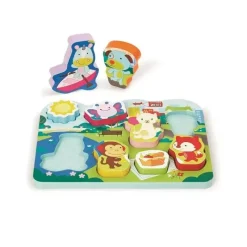 Skip Hop Toys For 2 Year Old|Toys For 0-12 Months*- Baby's First Puzzle, Zoo Park - 8 puzzle pieces & puzzle board