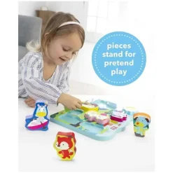 Skip Hop Toys For 2 Year Old|Toys For 0-12 Months*- Baby's First Puzzle, Zoo Park - 8 puzzle pieces & puzzle board