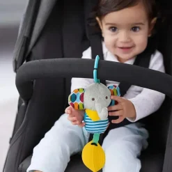 Skip Hop Toys For 0-12 Months|Stroller Toys*- Bandana Buddies Chime & Teether Stroller Toy, Elephant.