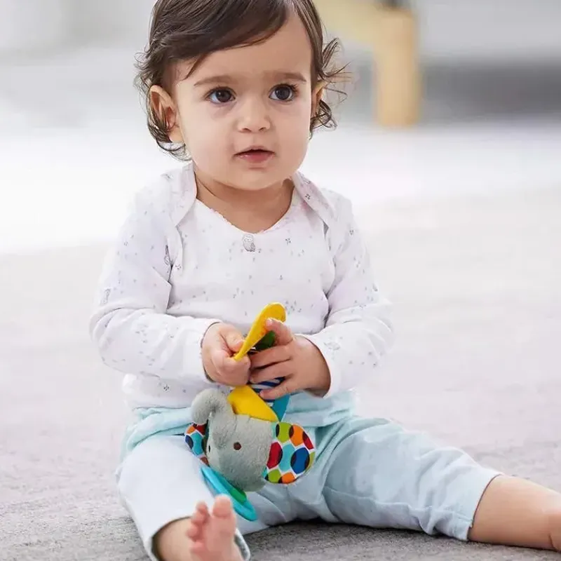 Skip Hop Toys For 0-12 Months|Stroller Toys*- Bandana Buddies Chime & Teether Stroller Toy, Elephant.