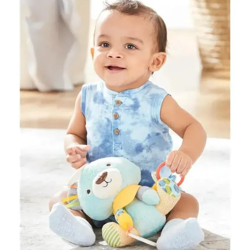 Skip Hop Rattles & Teethers|Toys For 0-12 Months*- Bandana Buddies Activity Toy, Bear