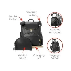 Skip Hop Diaper Backpacks*- Evermore 6-In-1 Diaper Backpack Set, Black