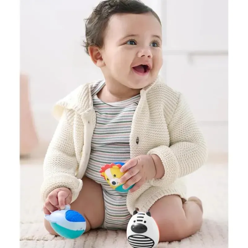 Skip Hop Gift For Toddler|Playtime Gift Set*- Explore & More Egg Shaker Trio Set, Jungle Beat
