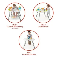 Skip Hop Activity Centers & Jumpers|Toys For 0-12 Months*- Explore and More Baby's View 3-Stage Activity Center, White