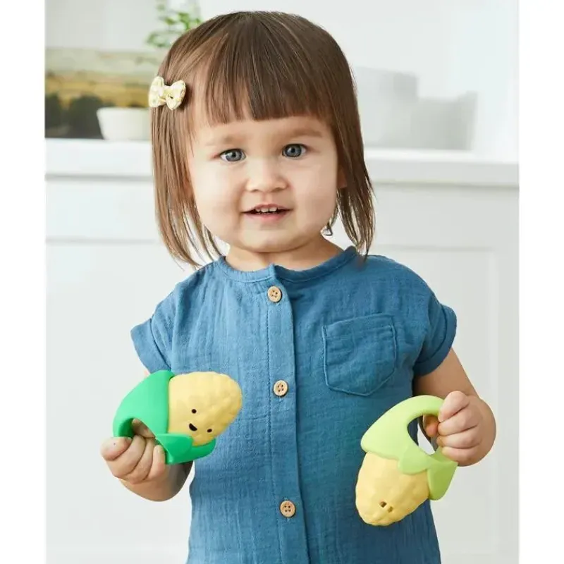 Skip Hop Toys For 0-12 Months|Gift For Toddler*- Farmstand Mara Baby Toy - Corns