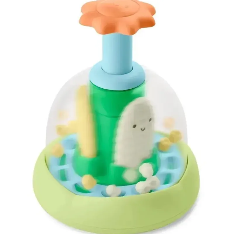 Skip Hop Toys For 0-12 Months|Gift For Toddler*- Farmstand Push and Spin Baby Learning Toy