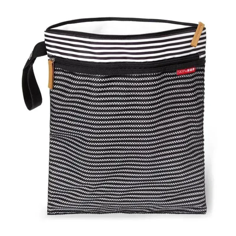 Skip Hop Handbags & Accessories*- Grab & Go Wet/Dry Bag, Black & White Stripe