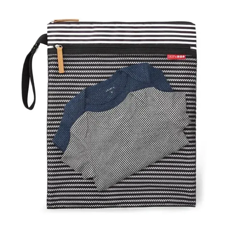 Skip Hop Handbags & Accessories*- Grab & Go Wet/Dry Bag, Black & White Stripe