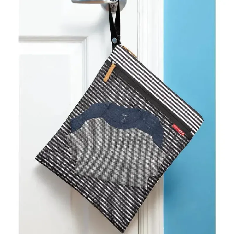 Skip Hop Handbags & Accessories*- Grab & Go Wet/Dry Bag, Black & White Stripe