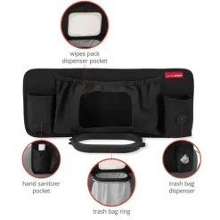 Skip Hop Car Seat Storage & Accessories*- Keep Clean Car Sanitizing Station, Black