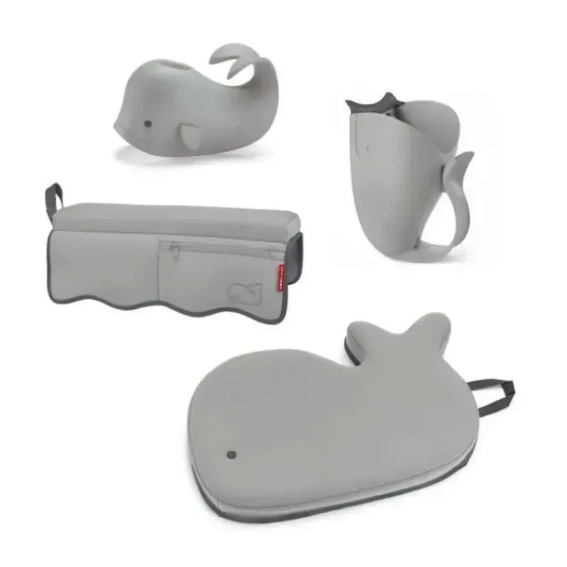 Skip Hop Bath Toys*- Moby Baby Bath Essential Set, Grey 4pk