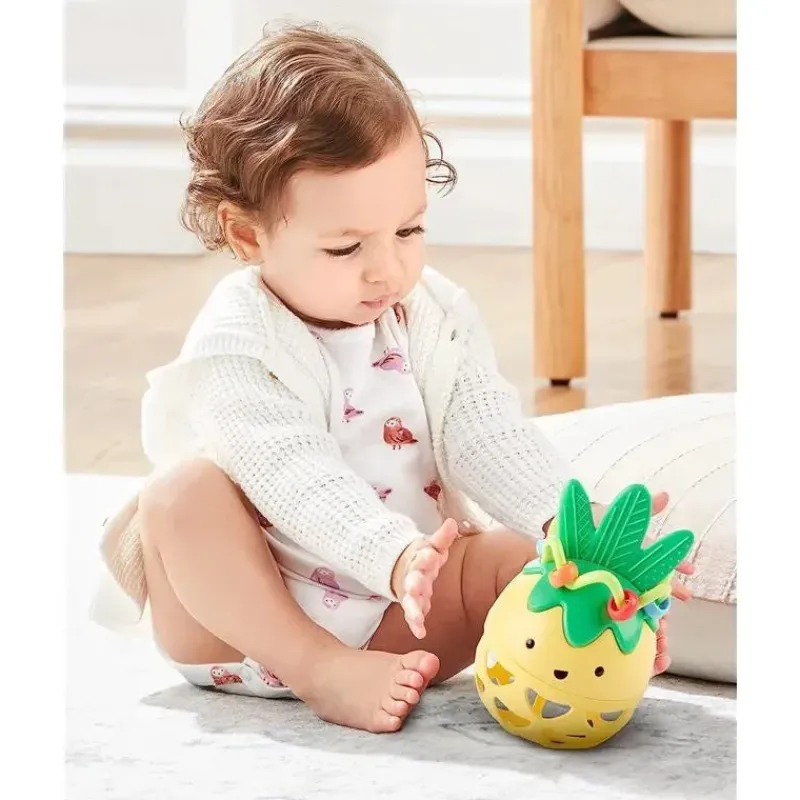 Skip Hop Toys For 0-12 Months|Gift For Toddler*- Pineapple Rattle Baby Toy