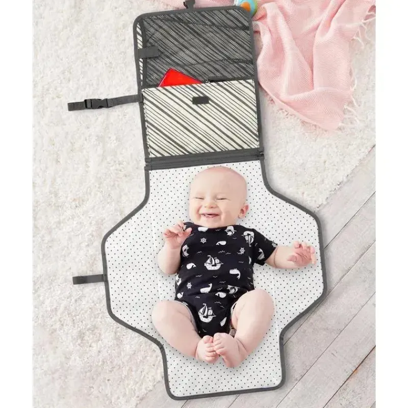 Skip Hop Portable Changing Pads*- Portable Baby Changing Pad, Graphite Stripe