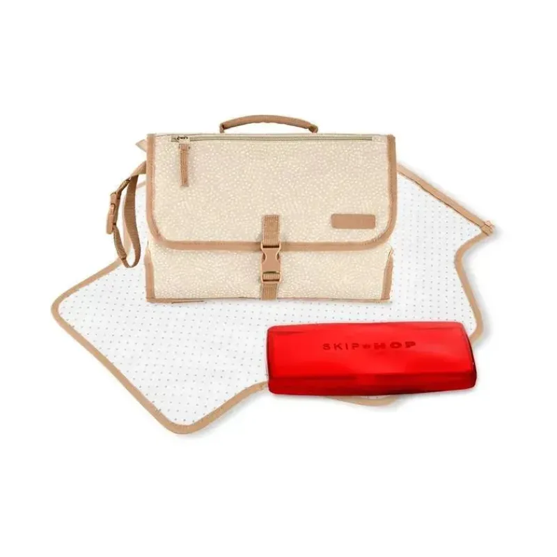 Skip Hop Portable Changing Pads*- Portable Baby Changing Pad, Pronto, Beige Swirl Dot
