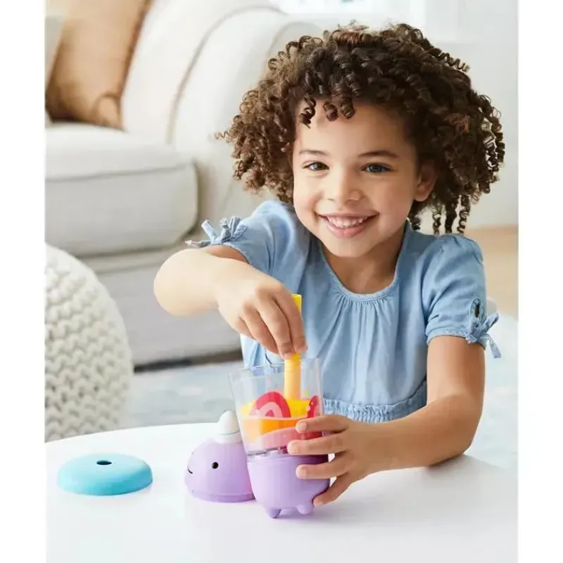 Kids Skip Hop Pretend Play|Toys For 3 Year Old*- Preschool Toy, Narwha Smoothie Set