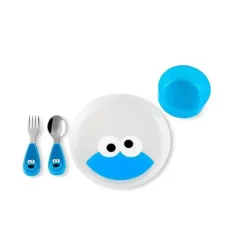 Skip Hop Feeding Gift Set|Food Jars & Snack Cups*- Sesame Street Toddler Feeding, Cookie Monster