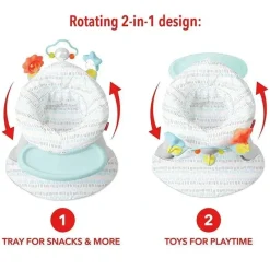 Skip Hop Activity Centers & Jumpers|Toys For 0-12 Months*- Silver Lining Cloud 2-in-1 Activity Floor Seat