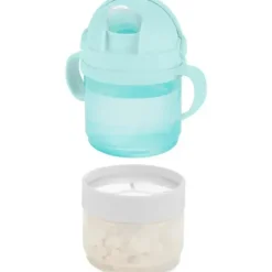 Skip Hop Food Jars & Snack Cups|Dishes, Utensils & Food Containers*- Sip To Snack 2-In-1 Set, Teal and Grey