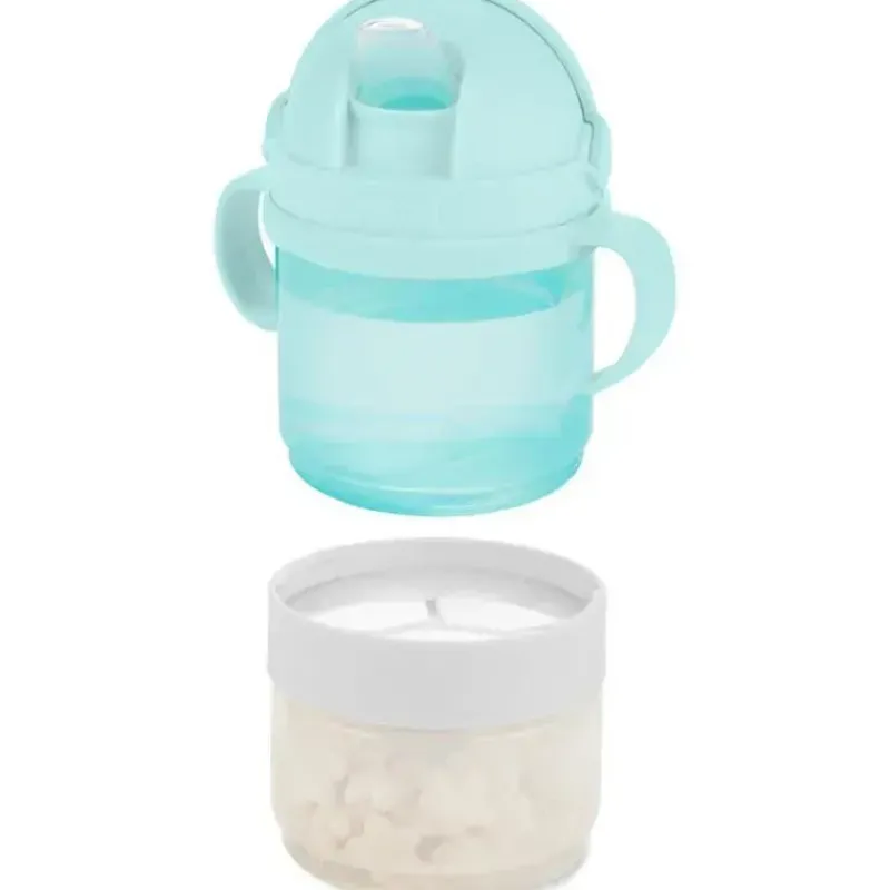 Skip Hop Food Jars & Snack Cups|Dishes, Utensils & Food Containers*- Sip To Snack 2-In-1 Set, Teal and Grey