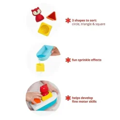 Skip Hop Toys For 0-12 Months|Gift For Toddler*- Sort and Float Boat Bath Toy