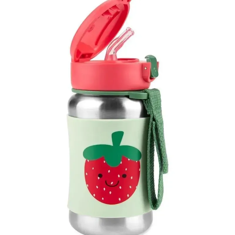 Skip Hop Straw, Sippy & Training Cups|Dishes, Utensils & Food Containers*- Sparks Stainless Steel Straw Bottle, Strawberry