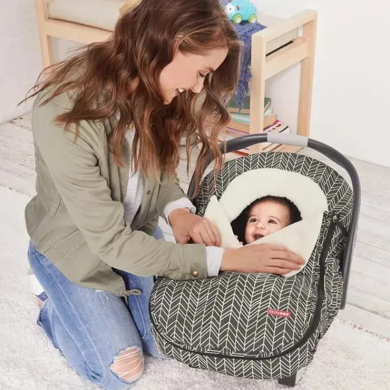 Skip Hop Car Seat Buntings, Canopies & Cushions|Footmuffs & Blankets*- Stroll & Go Car Seat Cover, Grey Feather