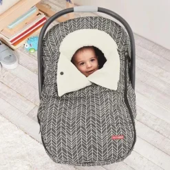 Skip Hop Car Seat Buntings, Canopies & Cushions|Footmuffs & Blankets*- Stroll & Go Car Seat Cover, Grey Feather