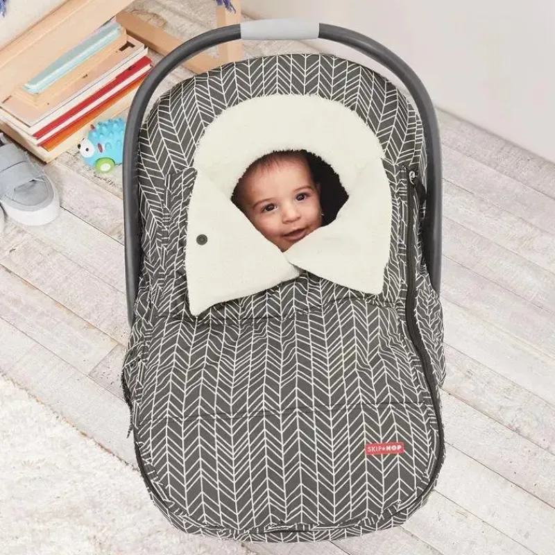 Skip Hop Car Seat Buntings, Canopies & Cushions|Footmuffs & Blankets*- Stroll & Go Car Seat Cover, Grey Feather