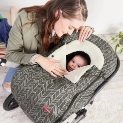 Skip Hop Car Seat Buntings, Canopies & Cushions|Footmuffs & Blankets*- Stroll & Go Car Seat Cover, Grey Feather