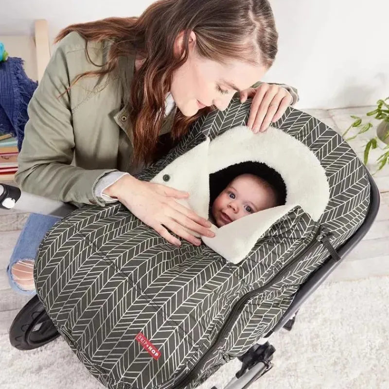 Skip Hop Car Seat Buntings, Canopies & Cushions|Footmuffs & Blankets*- Stroll & Go Car Seat Cover, Grey Feather