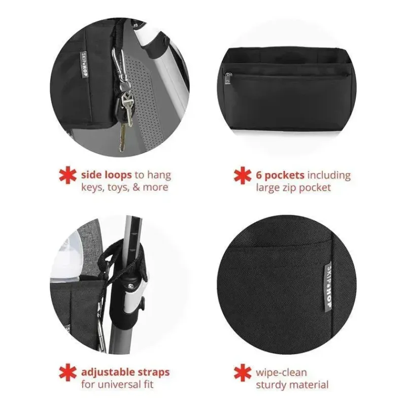 Skip Hop Storage & Organizers*- Universal Stroller Organizer, Grab & Go Ultra, Black