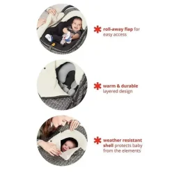 Skip Hop Car Seat Buntings, Canopies & Cushions*- Winter Car Seat Cover, Stroll & Go, Pink Heather