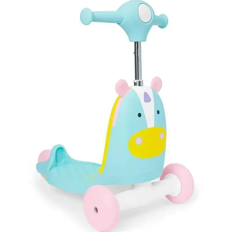 Kids Skip Hop Ride-On Toys|Toys For 3 Year Old*- Zoo 3-In-1 Ride-On Toy, Unicorn