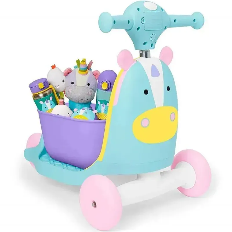 Kids Skip Hop Ride-On Toys|Toys For 3 Year Old*- Zoo 3-In-1 Ride-On Toy, Unicorn