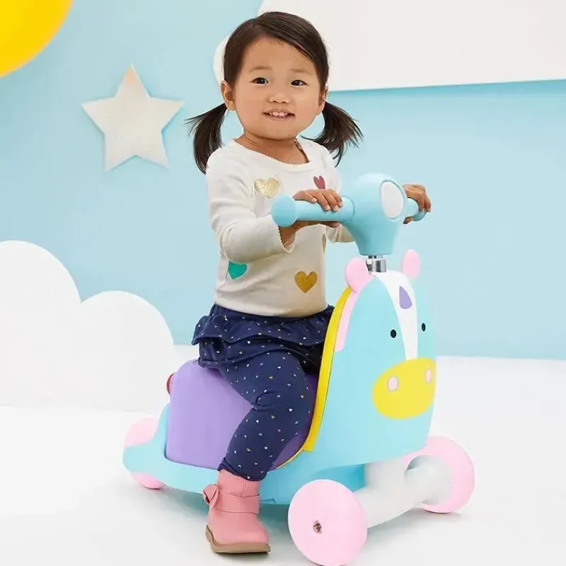Kids Skip Hop Ride-On Toys|Toys For 3 Year Old*- Zoo 3-In-1 Ride-On Toy, Unicorn