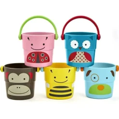Skip Hop Bath Toys*- Zoo Stack & Pour Buckets Bath Toys