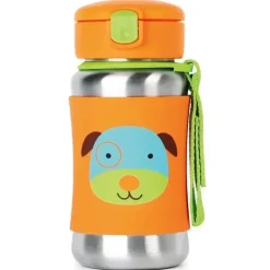 Skip Hop Water Bottle|Insulated Cups*- Zoo Stainless Steel Straw Bottle, Dog