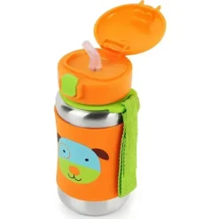 Skip Hop Water Bottle|Insulated Cups*- Zoo Stainless Steel Straw Bottle, Dog