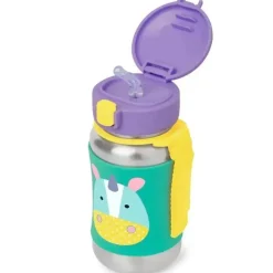 Skip Hop Water Bottle|Dishes, Utensils & Food Containers*- Zoo Stainless Steel Straw Bottle, Unicorn