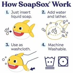 Soapsox Bath Toys*Baby Shark - Bath toy - Bath Scrub