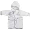 SpaSilk Bath Gift Set|Baby Robes*- 100% Cotton Hooded Terry Bathrobe with Booties Baby One Size Gifts, White Lion