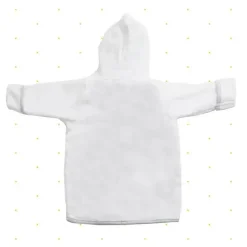 SpaSilk Bath Gift Set|Baby Robes*- 100% Cotton Hooded Terry Bathrobe with Booties Baby One Size Gifts, White Lion