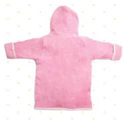 SpaSilk Bath Gift Set|Baby Robes*- 100% Cotton Hooded Terry Bathrobe with Booties Baby One Size Gifts, Pink Fish