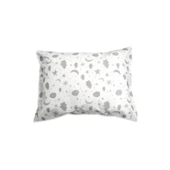 SpaSilk Pillows & Head Support*- 100% Cotton Pillowcase Toddler Size Grey Celestial
