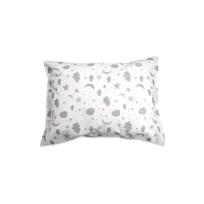 SpaSilk Pillows & Head Support*- 100% Cotton Pillowcase Toddler Size Grey Celestial