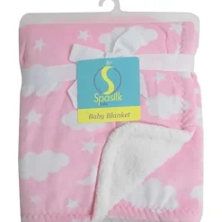 SpaSilk Blankets & Quilts*- Fleece Velboa Blanket, Pink Celestial