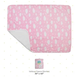 SpaSilk Blankets & Quilts*- Fleece Velboa Blanket, Pink Celestial