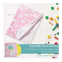 SpaSilk Blankets & Quilts*- Fleece Velboa Blanket, Pink Celestial